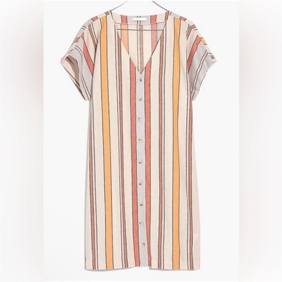 NWT Madewell Button Front Easy Linen Dress Size XXL